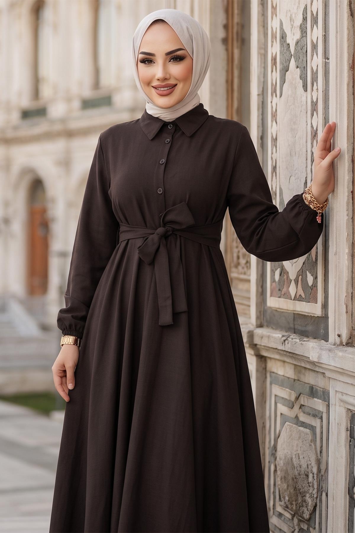 Kuşaklı Mevlana Elbise Acı Kahve HM2105