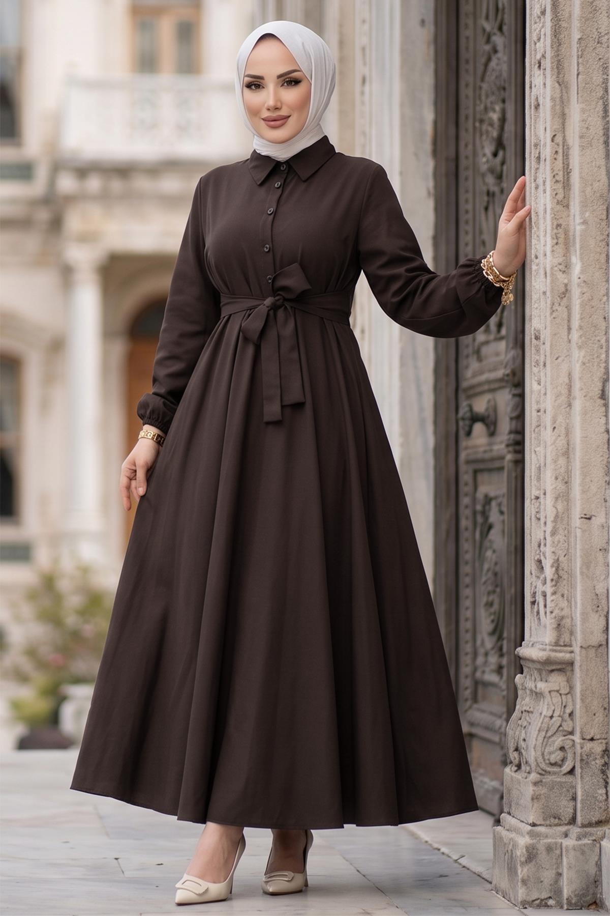 Kuşaklı Mevlana Elbise Acı Kahve HM2105
