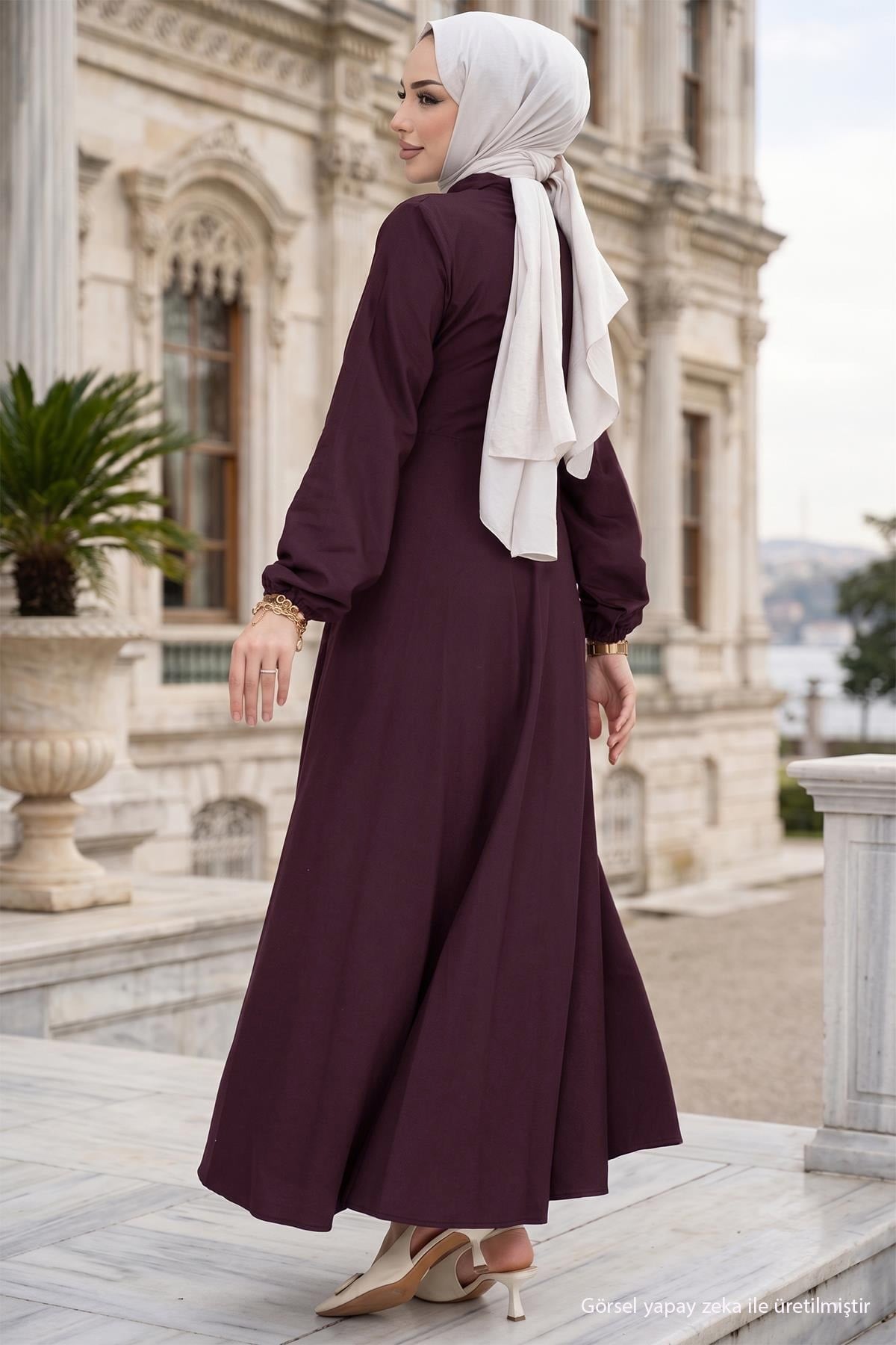 Kuşaklı Mevlana Elbise Mürdüm HM2105