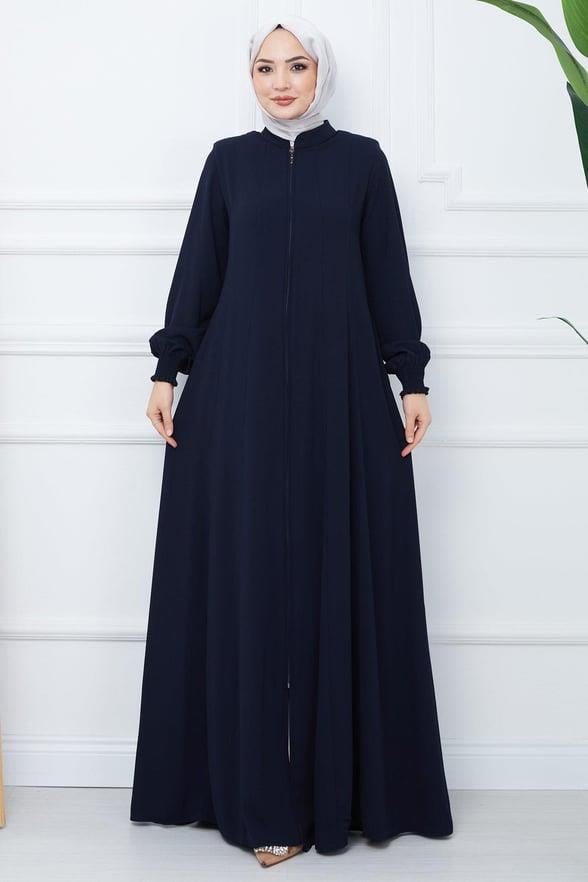 Parçalı Battal Beden Mevlana Ferace Lacivert HM02362