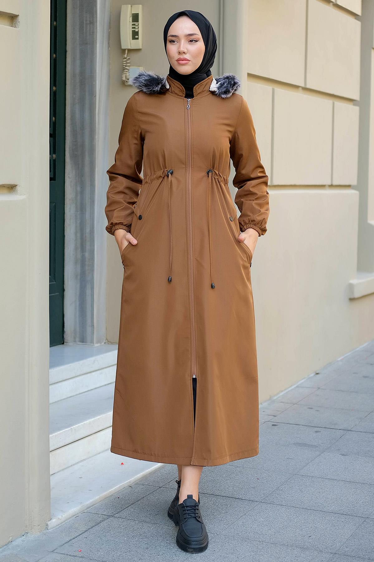 Tam Boy Büyük Beden Mont Taba HM2286