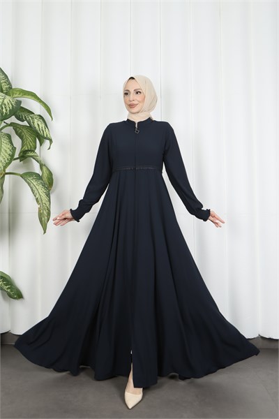 Beli Dantelli Mevlana Ferace Lacivert HNT7011