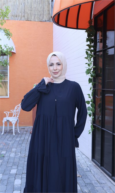 İçi Yarım Kol  Umre Takımı Lacivert   HNT7050