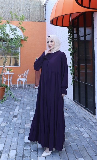 İçi Yarım Kol  Umre Takımı Mürdüm   HNT7050