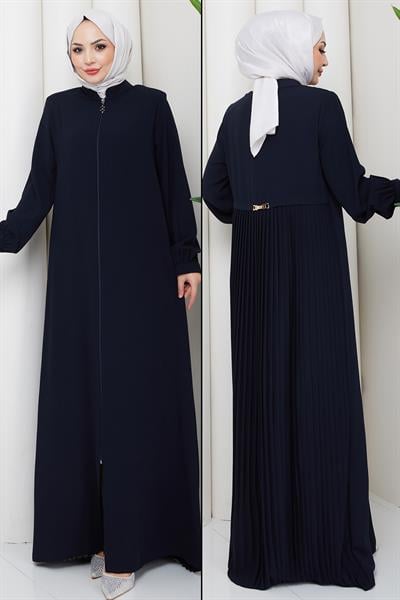 Arkası Piliseli Ferace Lacivert HM2906