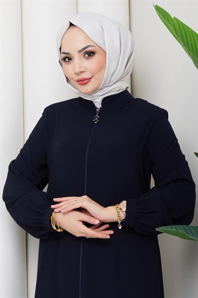 Arkası Piliseli Ferace Lacivert HM2906