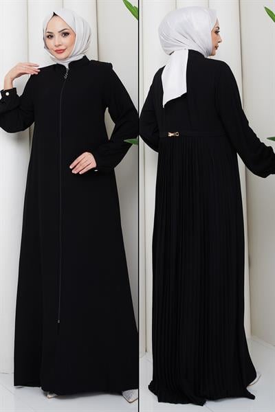 Arkası Piliseli Ferace Siyah HM2906