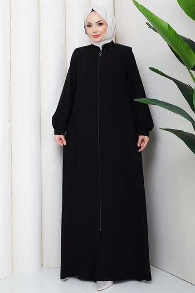 Arkası Piliseli Ferace Siyah HM2906