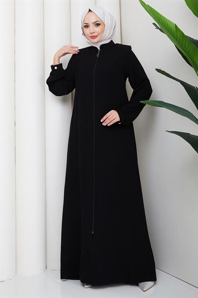 Arkası Piliseli Ferace Siyah HM2906