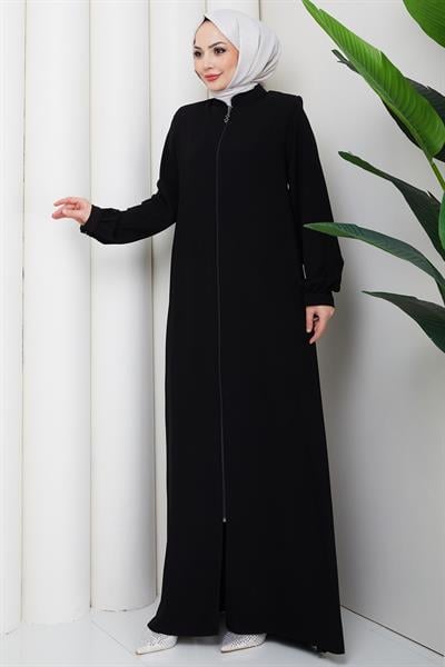 Arkası Piliseli Ferace Siyah HM2906