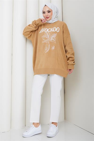 Avokado Triko Tunik Camel HM262620