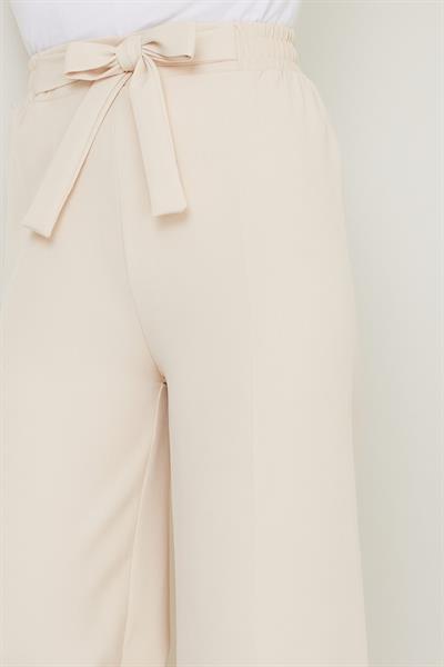Bağlamalı Pantolon Bej HM2782