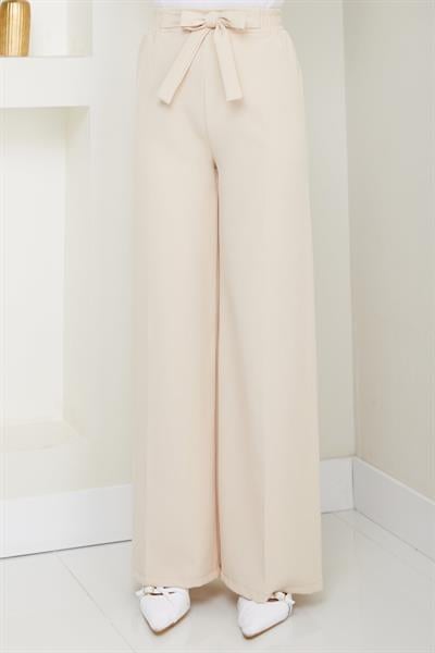 Bağlamalı Pantolon Bej HM2782