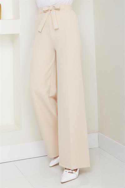 Bağlamalı Pantolon Bej HM2782