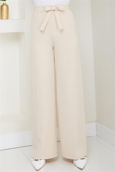 Bağlamalı Pantolon Bej HM2782
