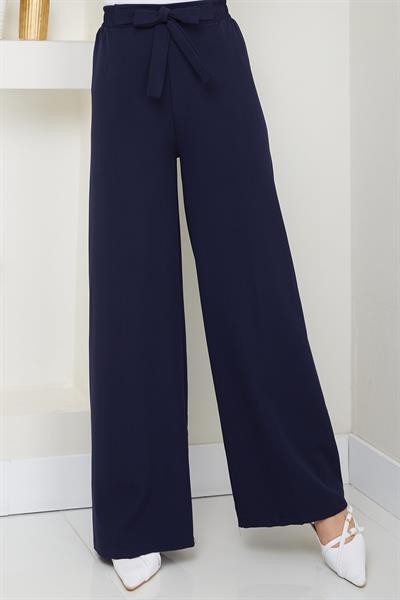 Bağlamalı Pantolon Lacivert HM2782