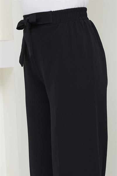 Bağlamalı Pantolon Siyah HM2782