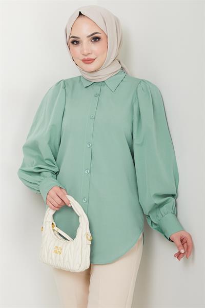 Balon Kol Gömlek Mint HM2639