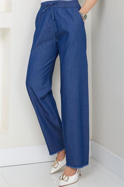 Beli Lastikli Kot  Pantolon Koyu Mavi HM2726