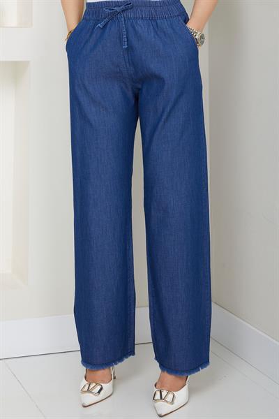 Beli Lastikli Kot  Pantolon Koyu Mavi HM2726