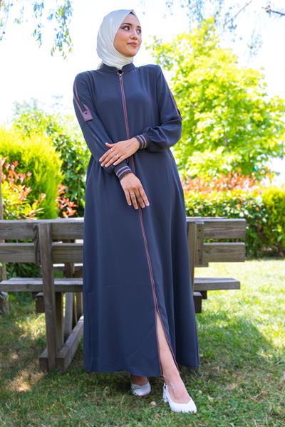 Biye Detaylı Antrasit Ferace