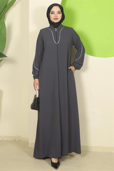 Biye Detaylı Ferace Antrasit HM2812