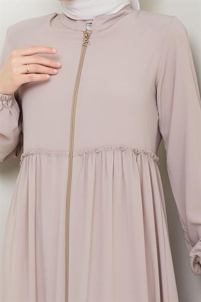 Büzgü Detaylı Ferace Bej HM2034