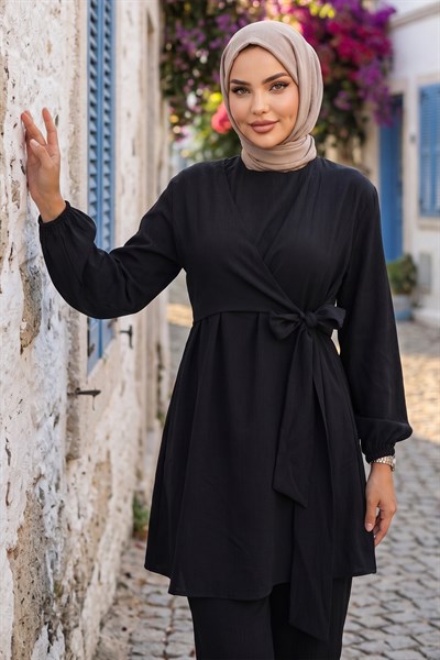 Çapraz Bağlamalı İkili Takım Siyah HM2939