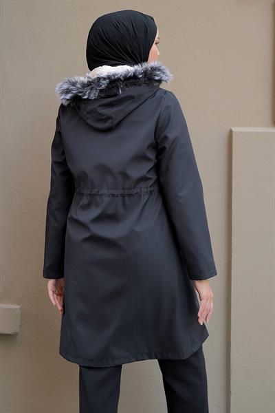 Cep Detaylı Mont Siyah HM2287