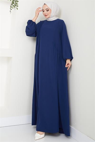 Eva Ayrobin Tesettür Elbise Lacivert HM2454