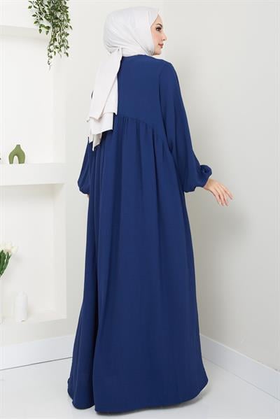 Eva Ayrobin Tesettür Elbise Lacivert HM2454