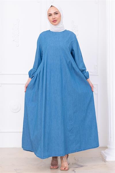 Eva Kot Elbise HM2751 Açık Mavi