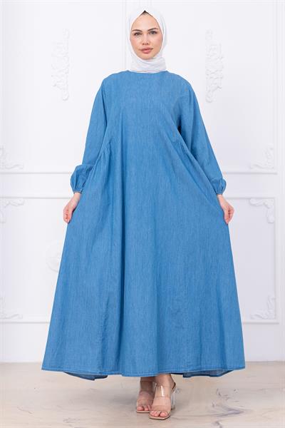Eva Kot Elbise HM2751 Açık Mavi