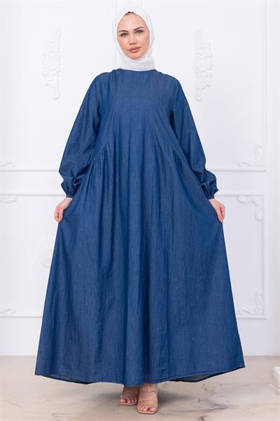 Eva Kot Elbise HM2751 Koyu Mavi
