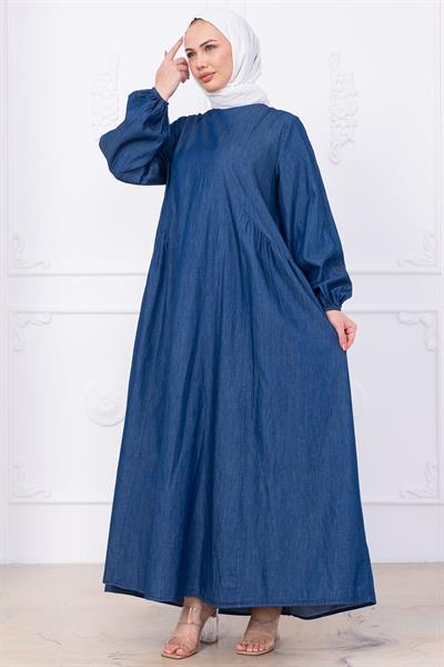 Eva Kot Elbise HM2751 Koyu Mavi