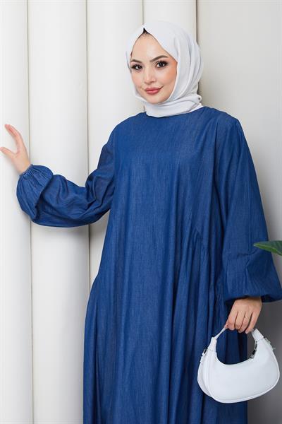 Eva Kot Elbise Koyu Mavi HM262751