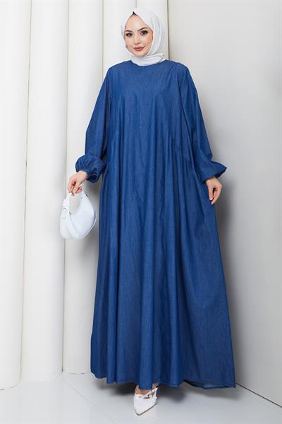 Eva Kot Elbise Koyu Mavi HM262751