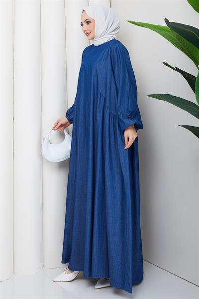 Eva Kot Elbise Koyu Mavi HM262751