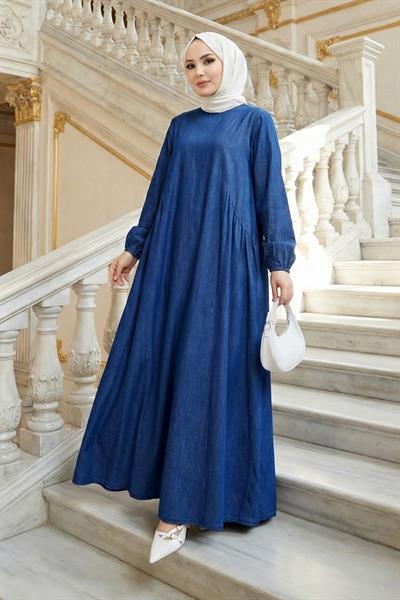 Eva Kot Elbise Koyu Mavi HM262751