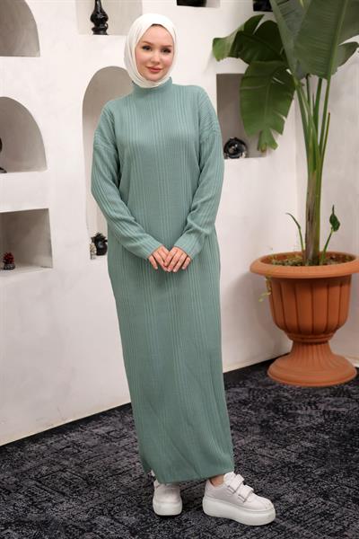 Fitilli Triko Elbise Mint HM2247