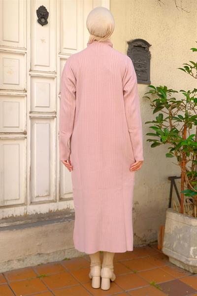 Fitilli Triko Elbise Pudra HM2247