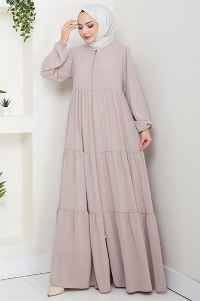 Kat Kat Büzgülü Ferace Bej HM2735