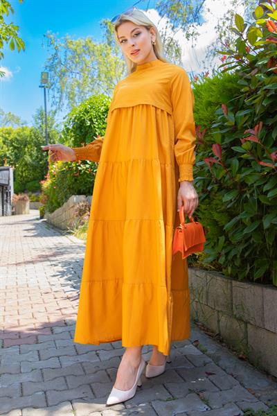 Kat Kat Elbise Hardal