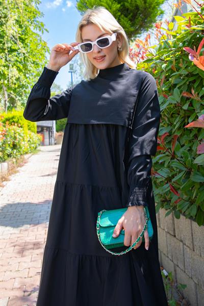 Kat Kat Elbise Siyah