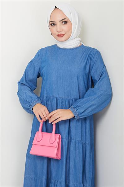 Kat Kat Kot Elbise Açık Mavi HM2503