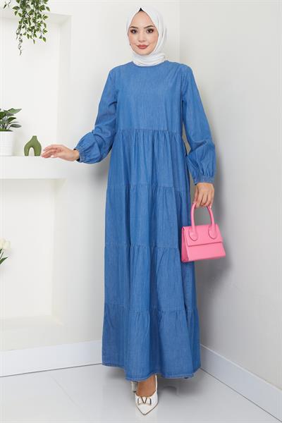 Kat Kat Kot Elbise Açık Mavi HM2503