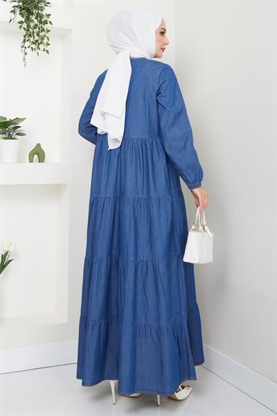 Kat Kat Kot Elbise Koyu Mavi HM2503