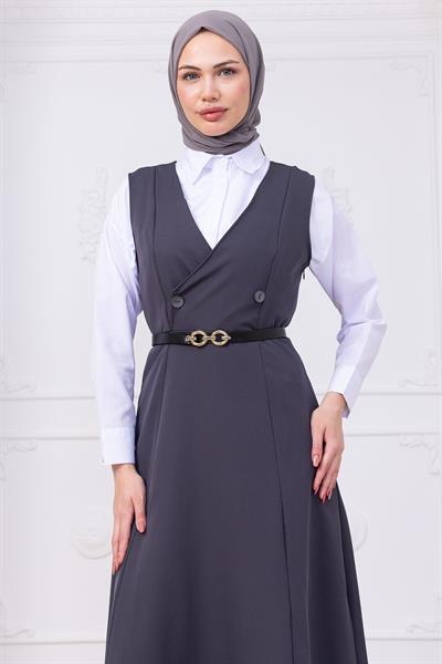 Kemerli Düğmeli Jile Füme HM2741