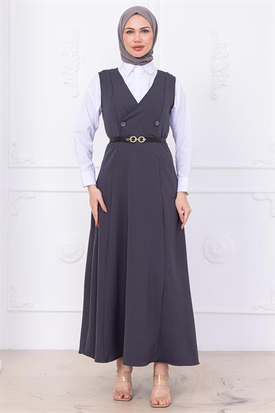 Kemerli Düğmeli Jile Füme HM2741