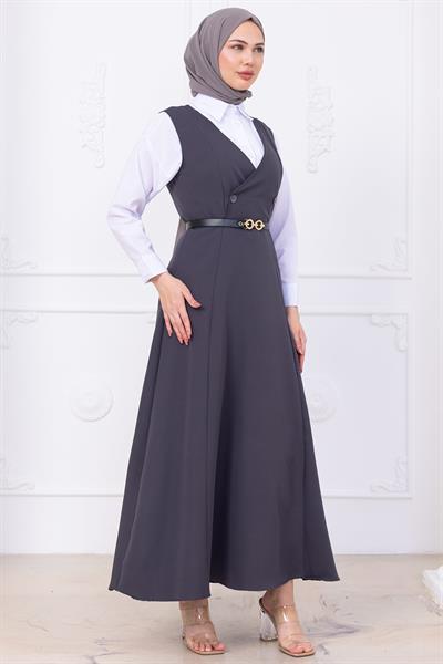 Kemerli Düğmeli Jile Füme HM2741